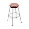 Holland Bar Stool Co 25" Stationary Counter Stool, Black Wrinkle, Med Maple Seat 303025BWMedMpl - alternate 1